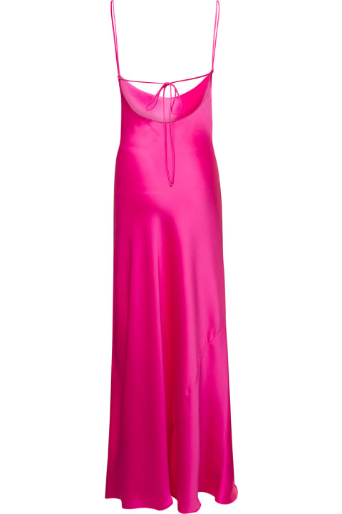 The Andamane Dresses for Women The Andamane Pink Side Slit Maxi Dress In Polyester Woman