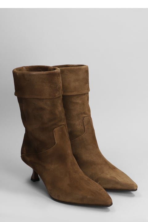 Fashion for Women The Seller High Heels Ankle Boots In Brown Suede