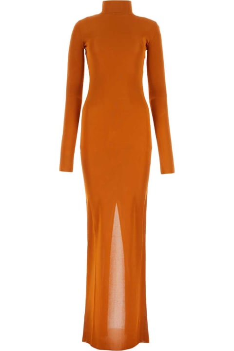 Saint Laurent for Women Saint Laurent Copper Viscose Long Dress