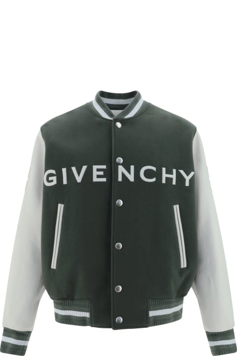 Underwear for Men Givenchy Bomber Jacket In Wool And Leather