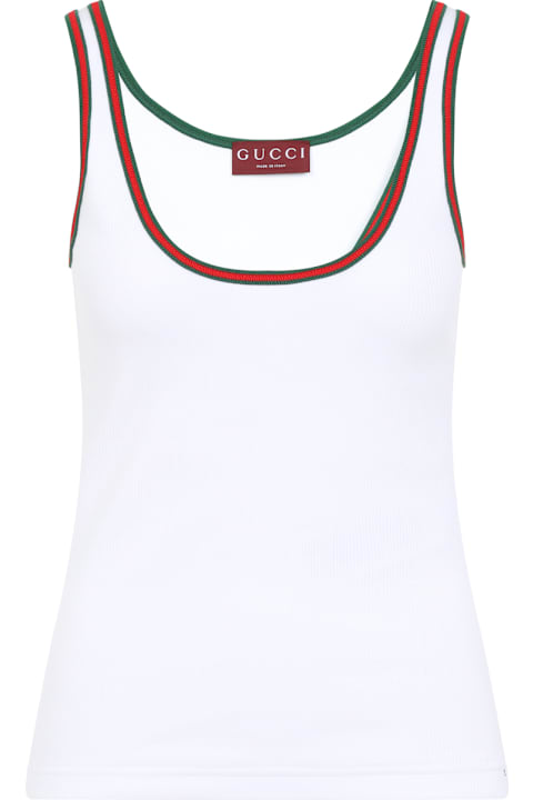 Gucci Sweaters for Women Gucci Web Detailed Rib Tank Top