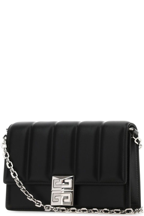 Givenchy Shoulder Bags for Women Givenchy Black Leather Medium 4g Crossbody Bag