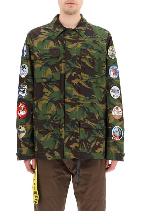 Coats & Jackets for Men Off-White Safari Jacket With Decorative Patches
