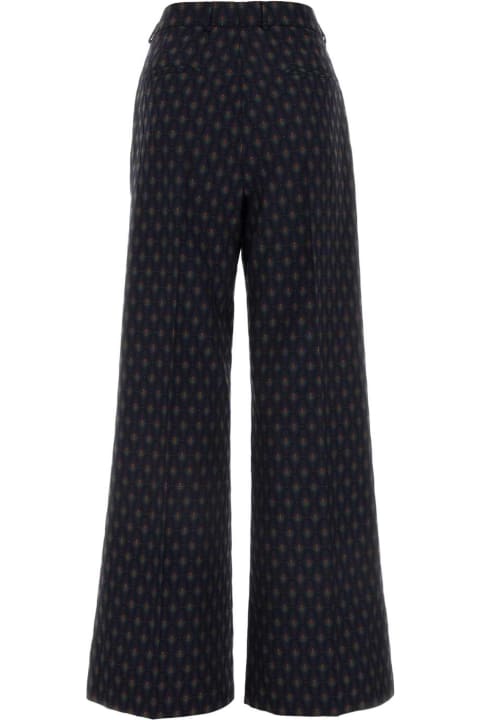 Pants & Shorts for Women Etro Embroidered Wool Blend Pant