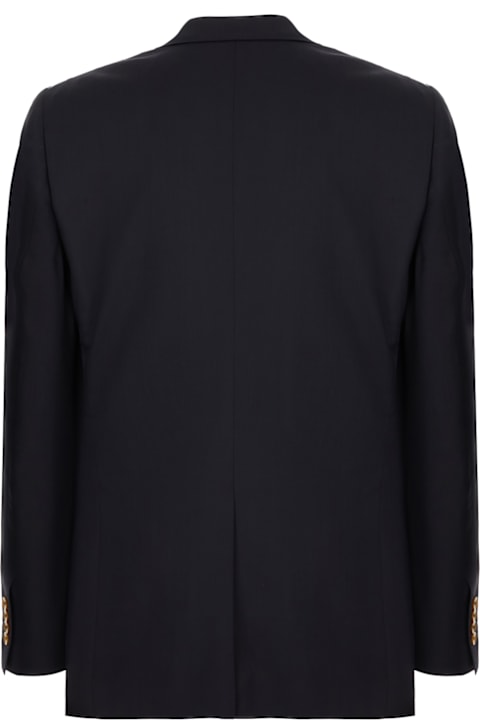 Homeware Dolce & Gabbana Navy Blue Stretch Wool Blazer