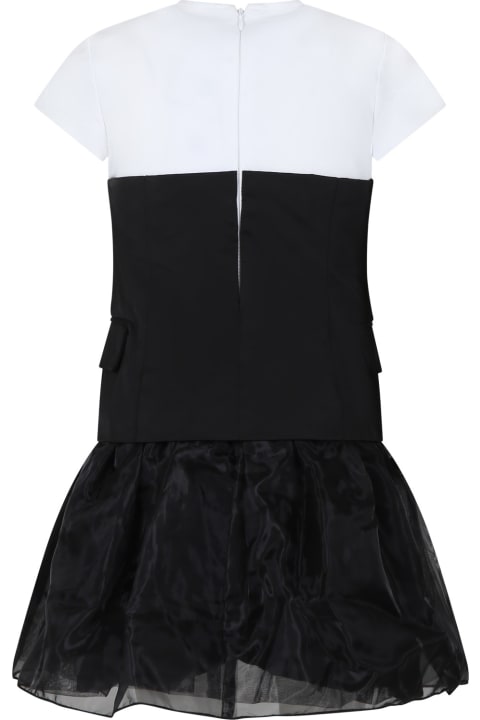 Dresses for Girls Karl Lagerfeld Kids Black Dress For Girl With Logo