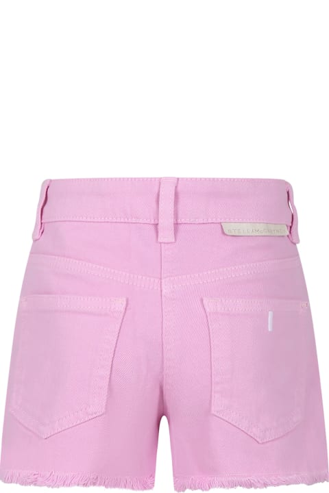 Stella McCartney for Girls Stella McCartney Pink Shorts For Girl With Logo