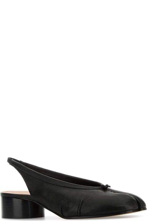 Shoes for Women Maison Margiela Black Leather Tabby Pumps