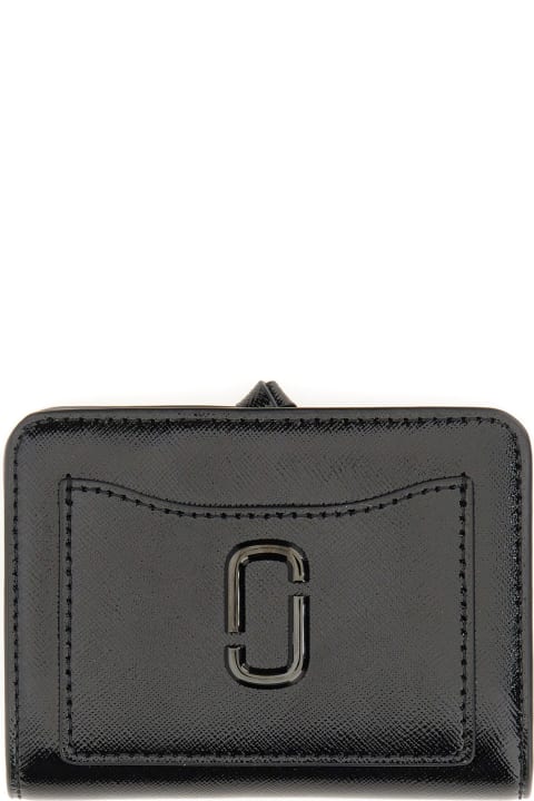Marc Jacobs for Women Marc Jacobs The Mini Compact Wallet In Black Leather