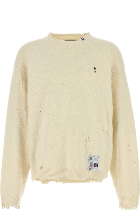 Mihara Yasuhiro لـ Men Mihara Yasuhiro Cream Cotton Sweater