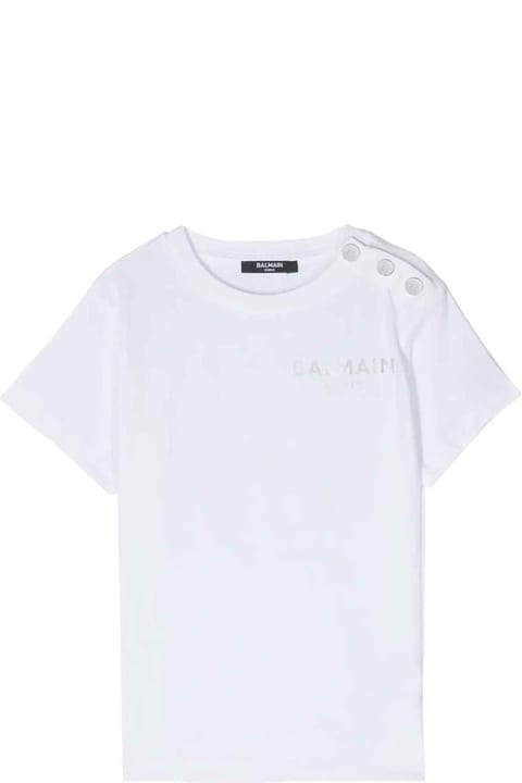 Balmain for Kids Balmain White T-shirt Girl