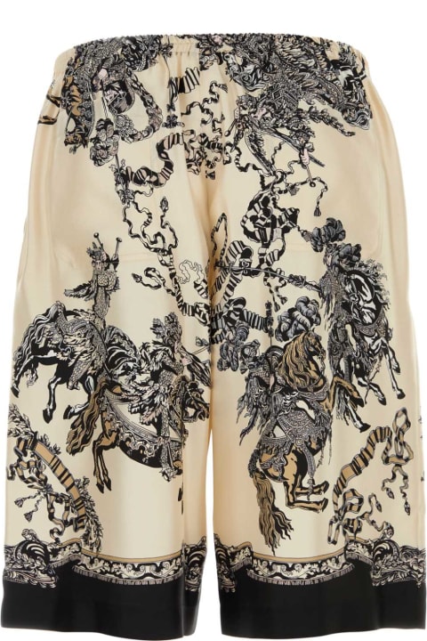 Gucci Pants for Women Gucci Printed Silk Bermuda Shorts