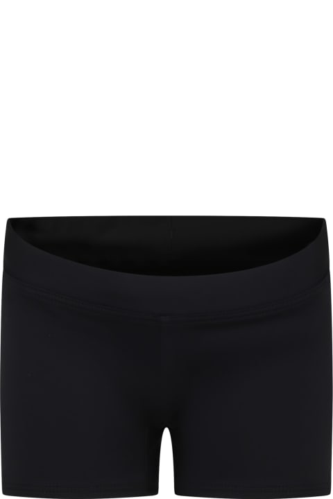 ボーイズ Calvin Kleinの水着 Calvin Klein Black Swim Shorts For Boy With Logo