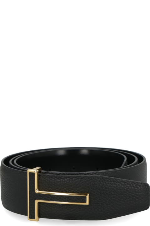 Accessories for Men Tom Ford Grainy Leather Belt