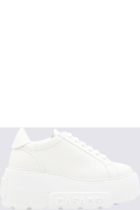 Casadei White Leather Nexus Sneakers