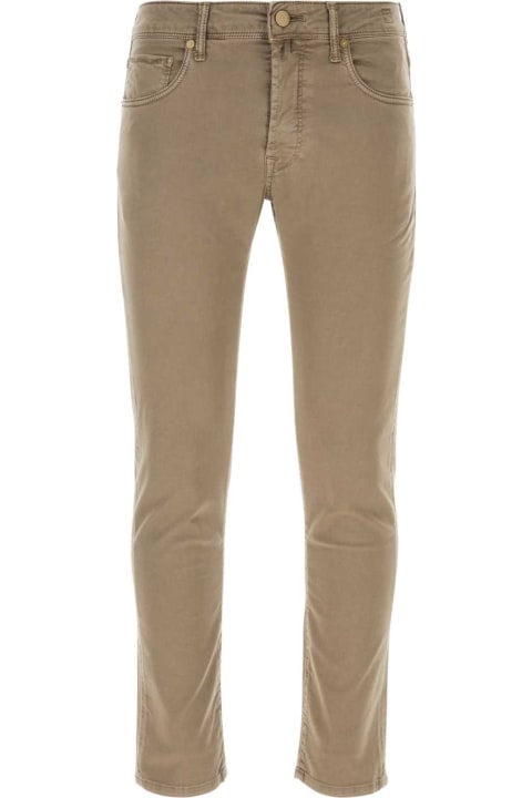 Incotex Clothing for Men Incotex Pistachio Green Cotton Pant