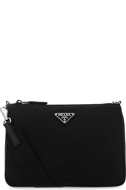 Luggage for Men Prada Black Re-nylon Crossbody Bag