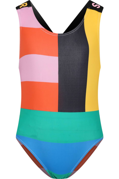 Swimwear for Boys Stella McCartney Kids Multicolor Swimsuit For Girl With Logo