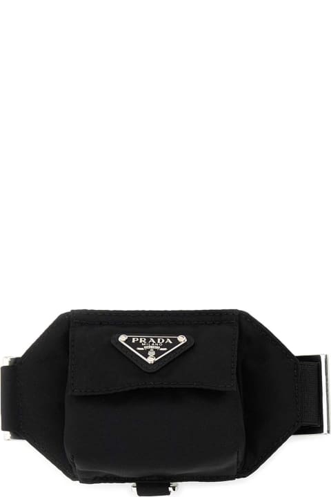 Keyrings for Men Prada Black Nylon Cuff