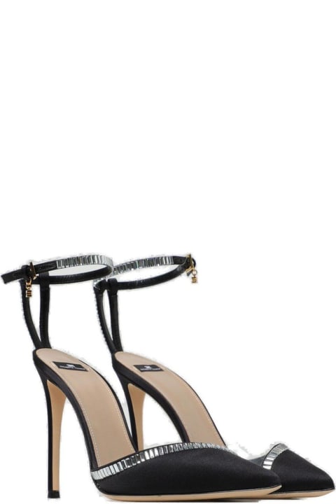 High-Heeled Shoes for Women Elisabetta Franchi Rhinestone-embellished Ankle Strap Pumps Elisabetta Franchi