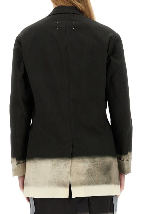 メンズ Maison Margielaのコート＆ジャケット Maison Margiela Trompe L'oeil Pinstripe Jacket