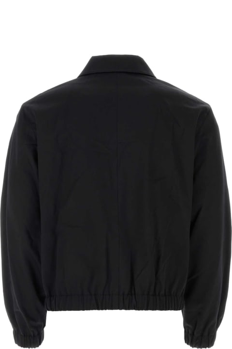 Ami Alexandre Mattiussi Coats & Jackets for Women Ami Alexandre Mattiussi Black Cotton Bomber Jacket