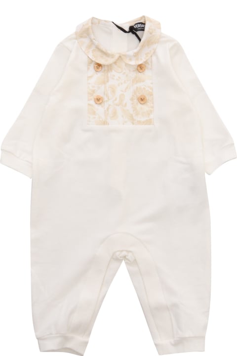 Bodysuits & Sets for Baby Girls Versace White Romper With Print
