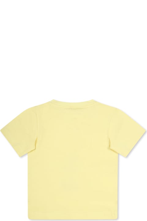 Homeware Stella McCartney Kids Yellow T-shirt For Baby Boy With Hamburger Print