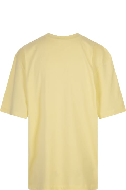 Fashion for Women MSGM Yellow T-shirt With Floral College Logo