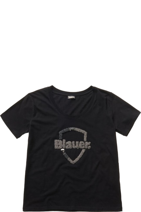 Blauer Topwear for Women Blauer Black Jersey T-shirt