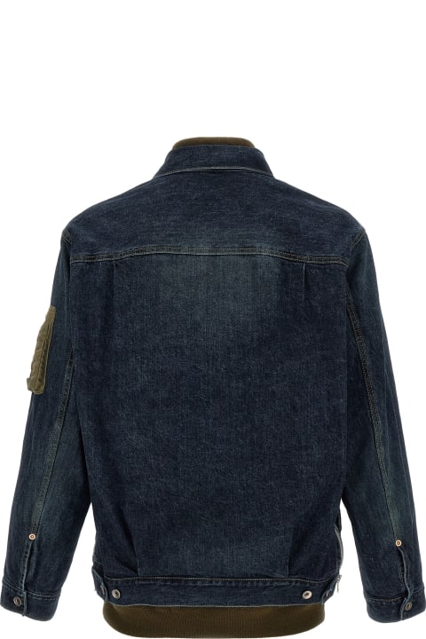 Sacai Coats & Jackets for Men Sacai Nylon Insert Denim Jacket