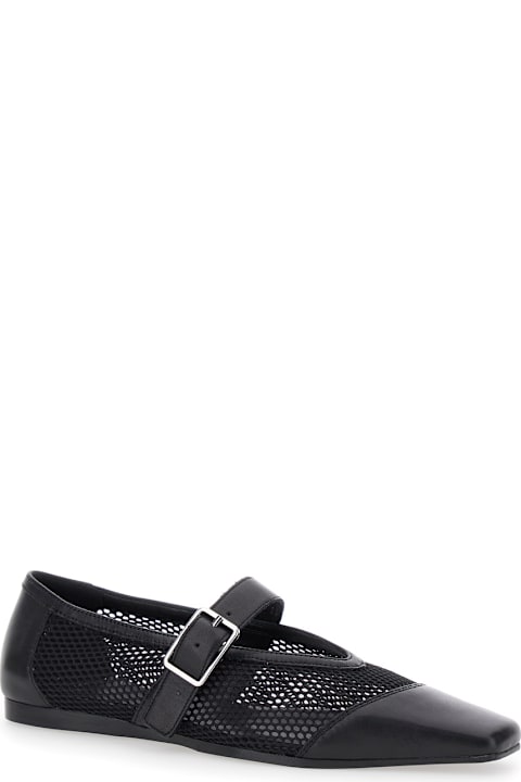 Vagabond Shoes for Women Vagabond 'wioletta' Black Ballerinas With Adjustable Strap And Perforated Design In Leather Woman