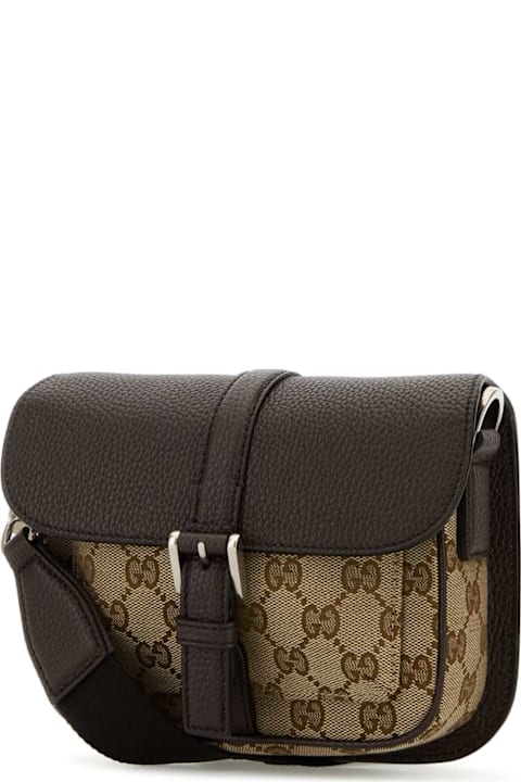 Fashion for Men Gucci Brown Leather Mini Gg Crossbody Bag