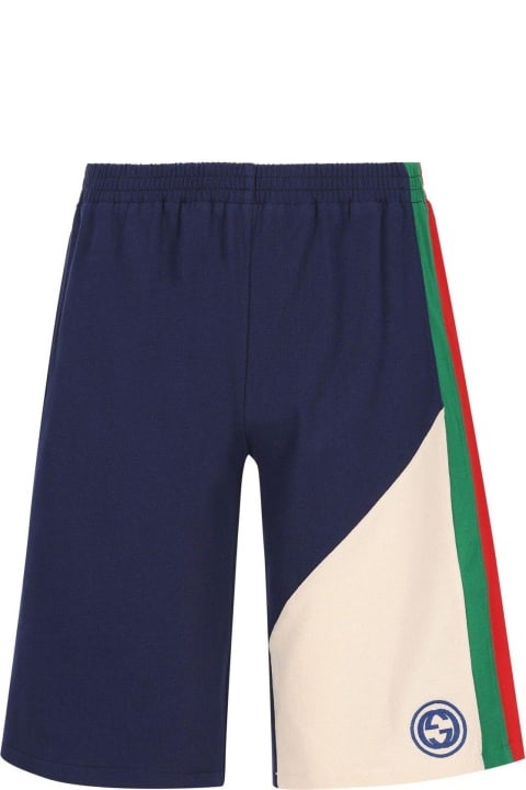 Gucci for Boys Gucci Logo Embroidered Shorts