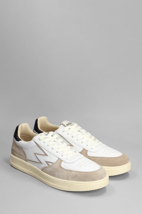 Master Legacy Sneakers In White Suede And Leather