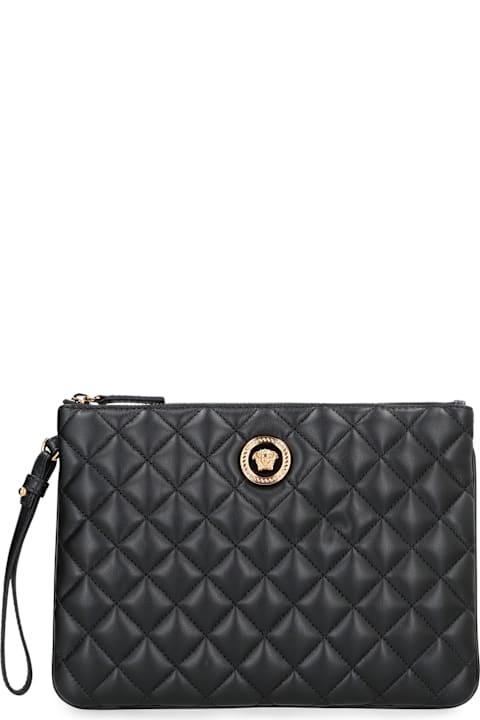 Versace Leather Flat Pouch