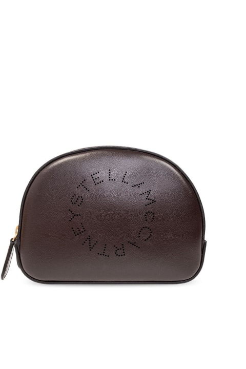 Fashion for Women Stella McCartney Logo Perforated Zip-up Beauty Case