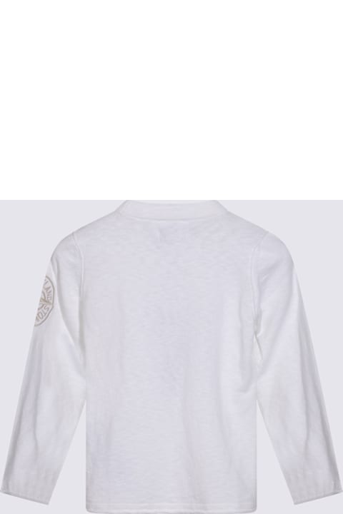 آخر صيحات الموضة من أولاد Stone Island White Cotton Knitwear