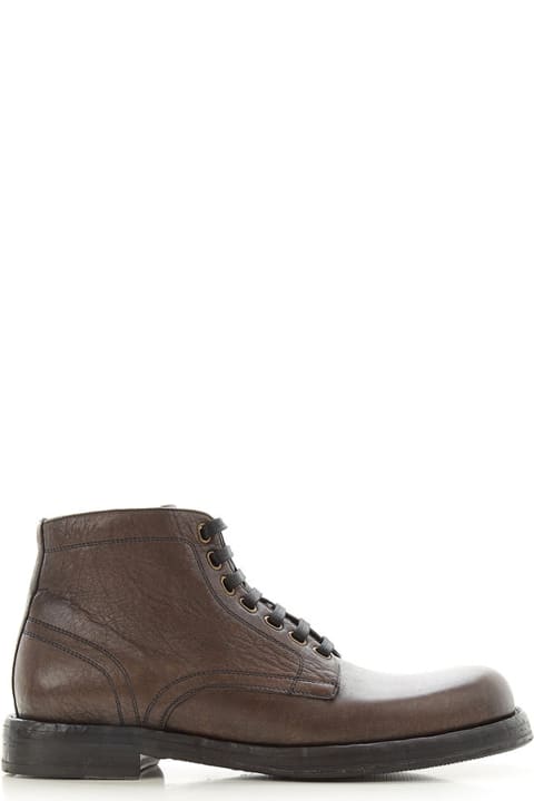 Boots for Men Dolce & Gabbana Leather Ankle Boots