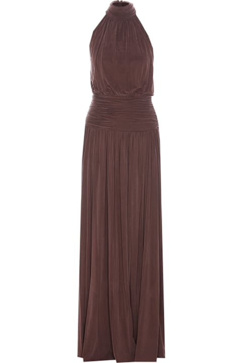 Dresses for Women Elisabetta Franchi Red Carpet Dress With Jewel Bow
