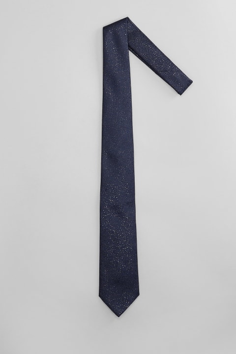 Ties for Men Emporio Armani Tie In Blue Silk