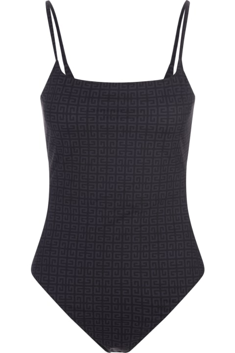 Givenchy Swimwear for Women Givenchy Black One Piece Swimsuit In 4g Recycled Nylon