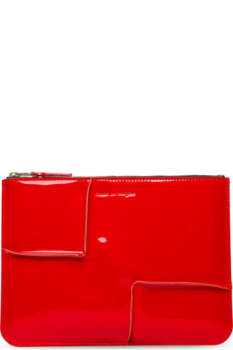 ウィメンズ新着アイテム Comme des Garçons Wallet 'medley' Red Leather Envelope