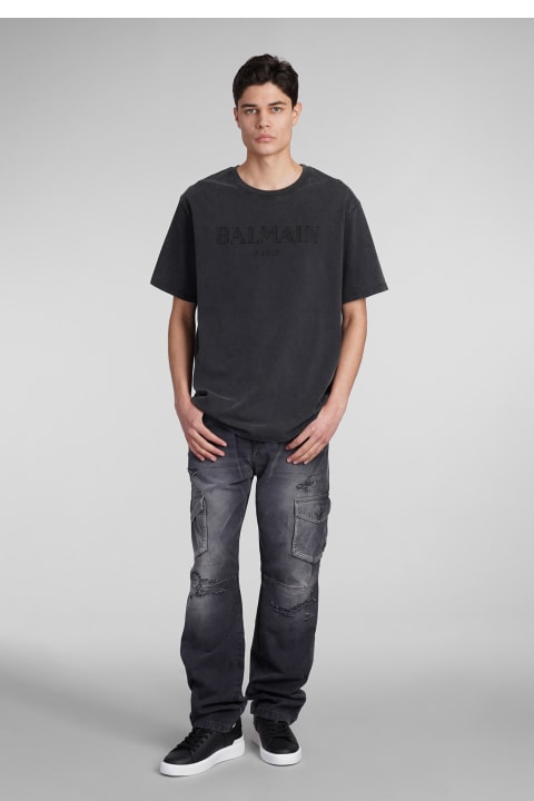 Balmain Topwear for Men Balmain T-shirt In Grey Cotton