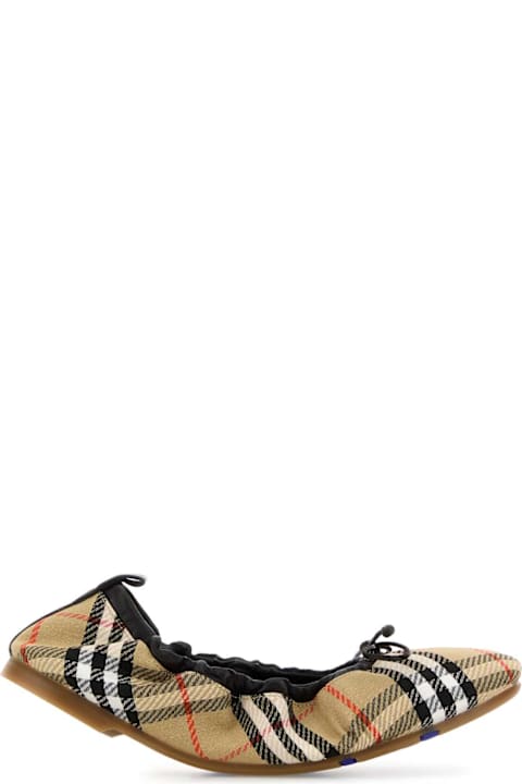 Burberry Embroidered Fabric Ballerinas