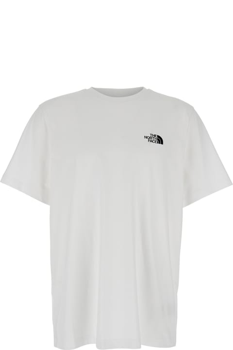 أدوات منزلية The North Face White T-shirt With Logo Printed On The Front And Back In Cotton Blend Man