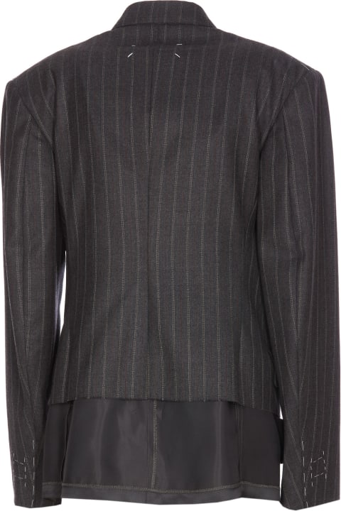 Coats & Jackets for Women Maison Margiela Pinstriped Wool Blazer