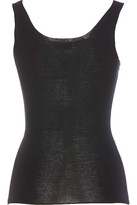 Elisabetta Franchi ملابس علوية لـ السيدات Elisabetta Franchi Merino Wool Top With Logo Jacquard