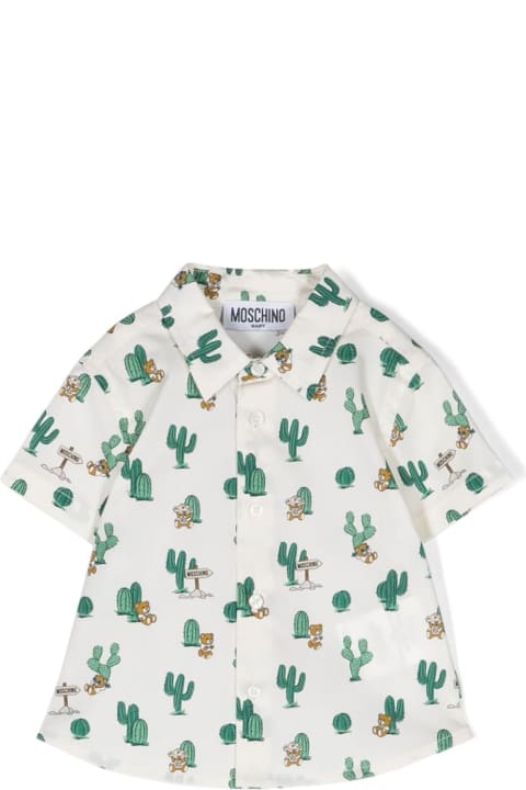 Moschino Shirts for Baby Boys Moschino Camicia Teddy Bear Con Stampa