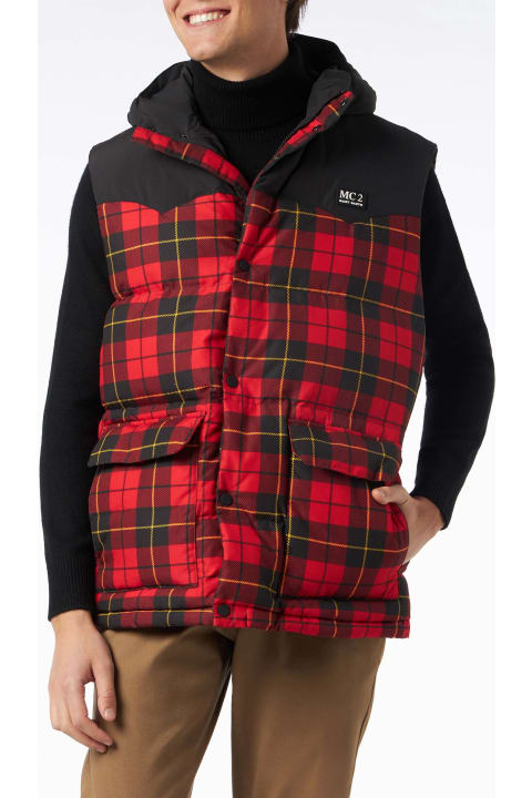 Homeware MC2 Saint Barth Man Tartan Down Vest